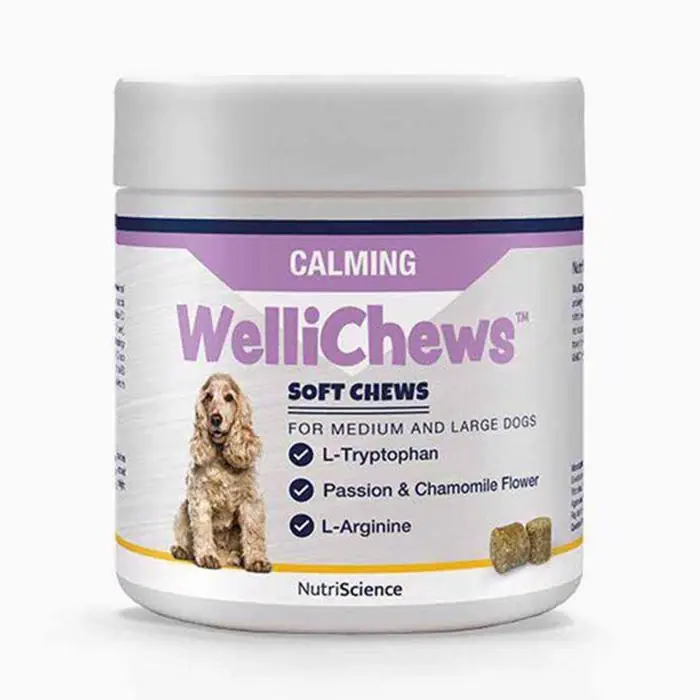 Begränsat antal WelliChews Fodertillskotts Godbitar Calming Mellan & Stora Hundar 60 st